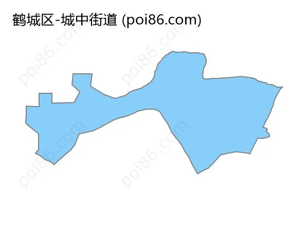 城中街道边界地图