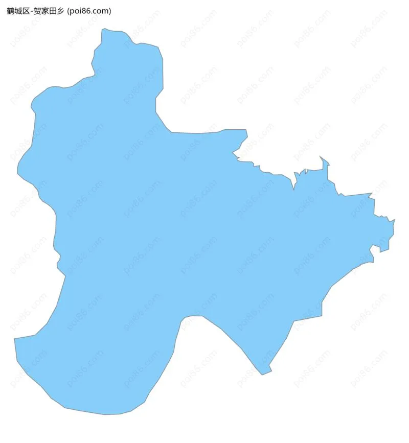 贺家田乡边界地图