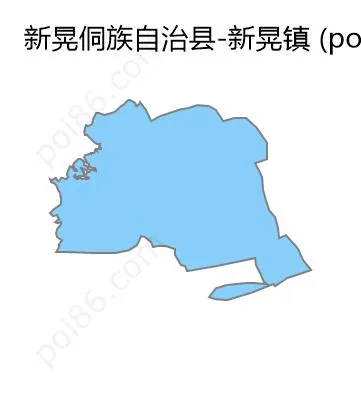 新晃镇边界地图