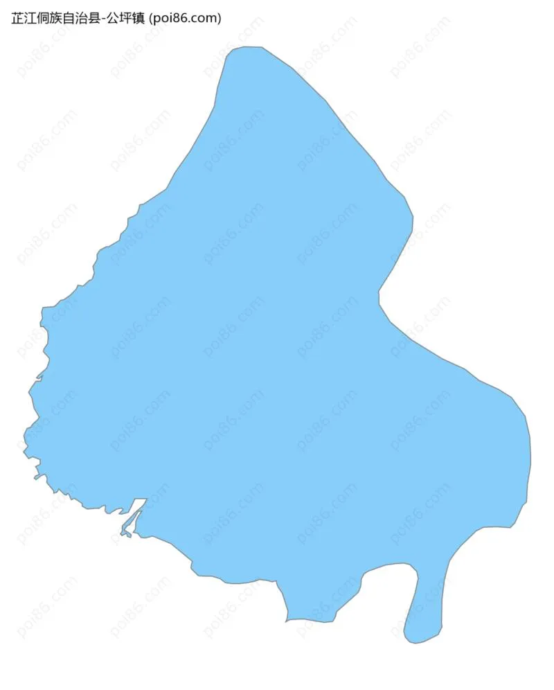 公坪镇边界地图