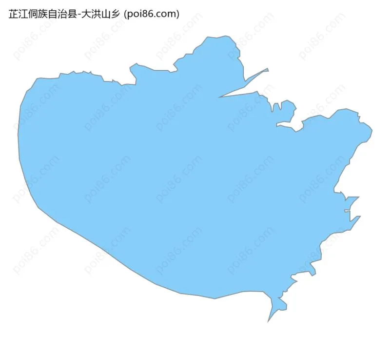 大洪山乡边界地图