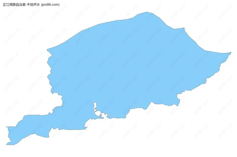 牛牯坪乡边界地图