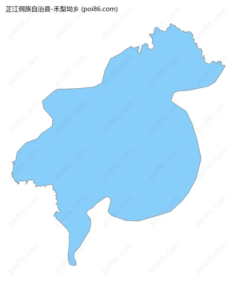 禾梨坳乡边界地图