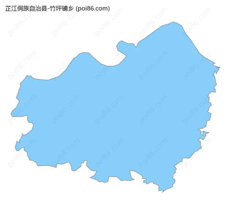 竹坪铺乡边界地图