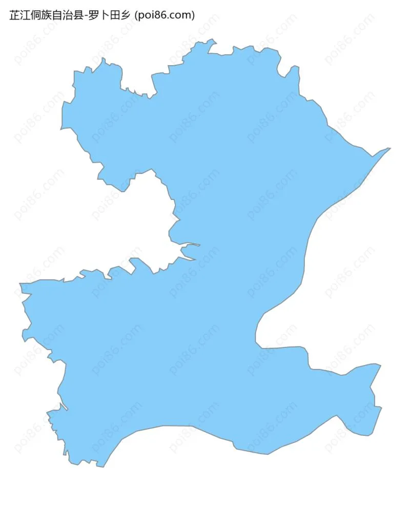 罗卜田乡边界地图