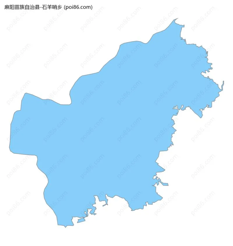 石羊哨乡边界地图