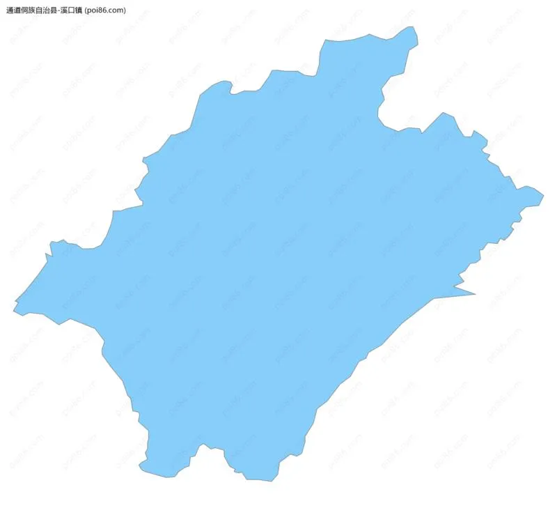 溪口镇边界地图