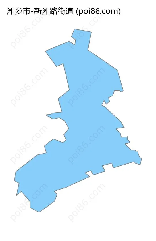 新湘路街道边界地图