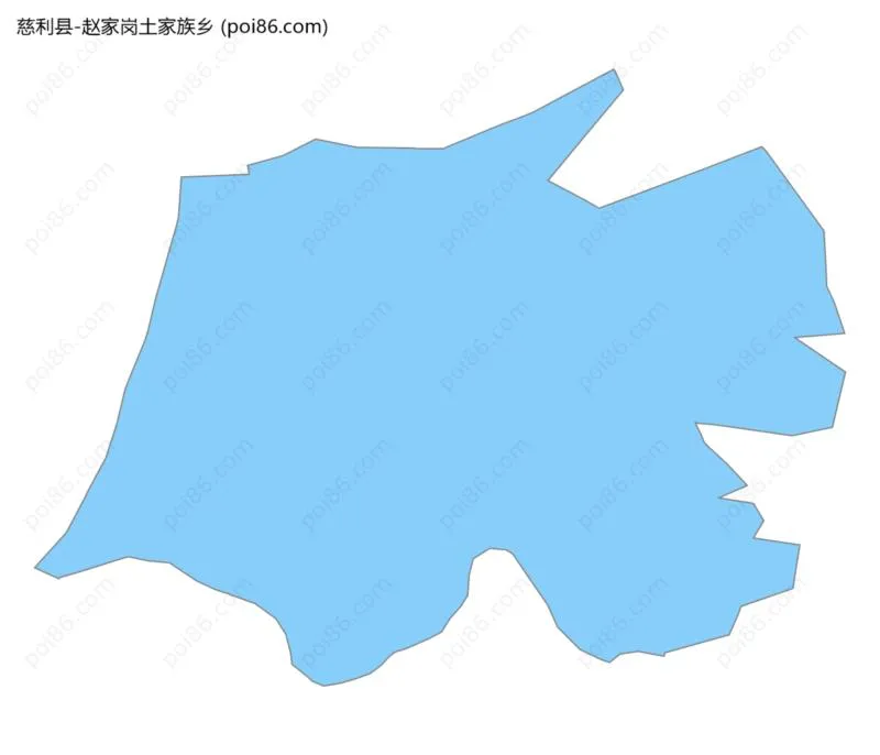 赵家岗土家族乡边界地图