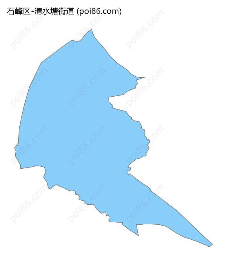 清水塘街道边界地图