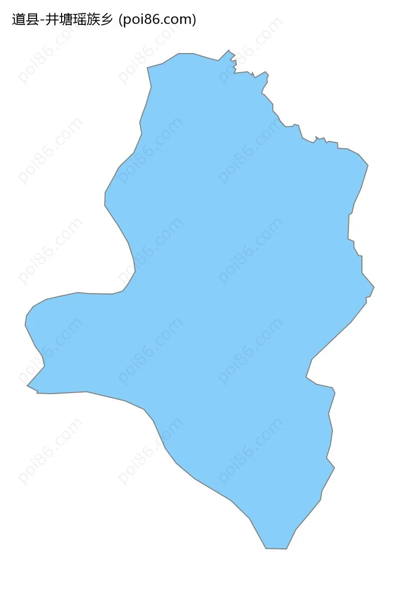 井塘瑶族乡边界地图