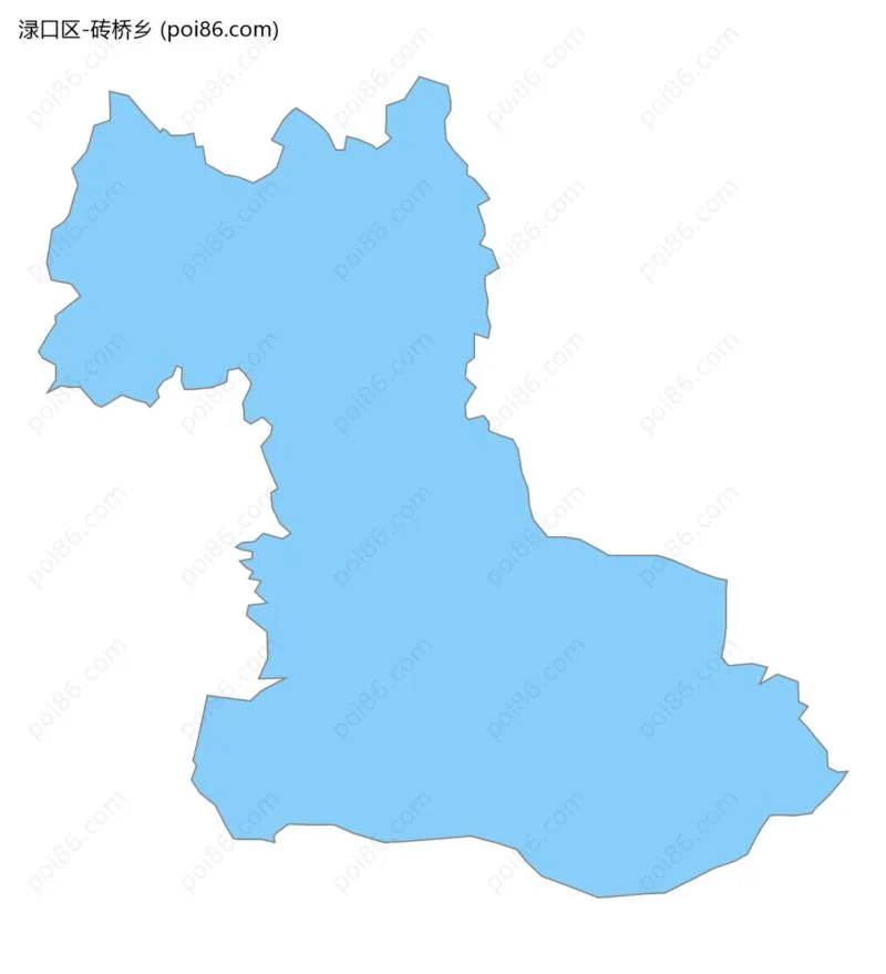 砖桥乡边界地图