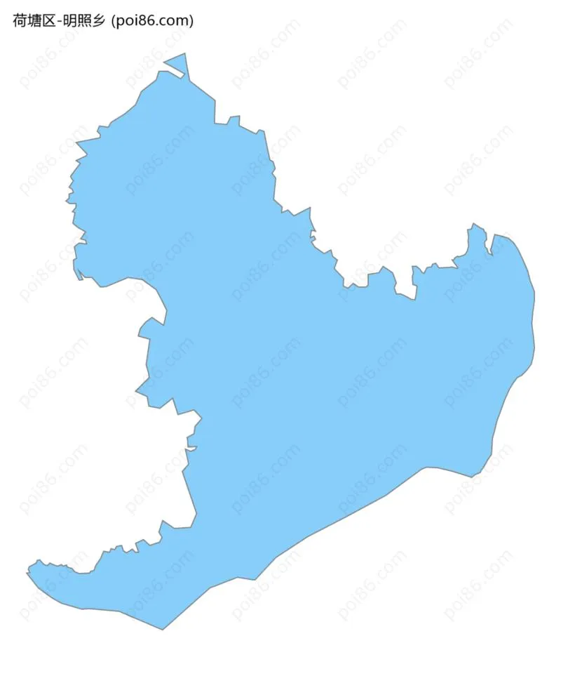 明照乡边界地图
