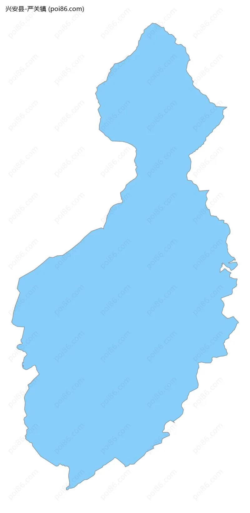 严关镇边界地图