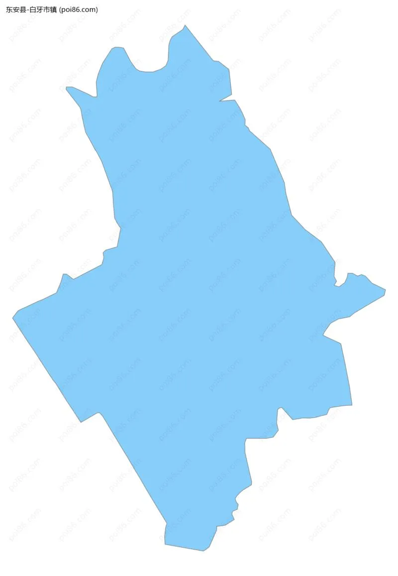 白牙市镇边界地图