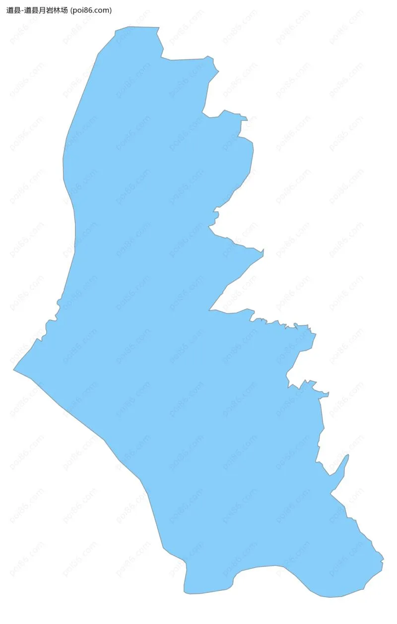 道县月岩林场边界地图