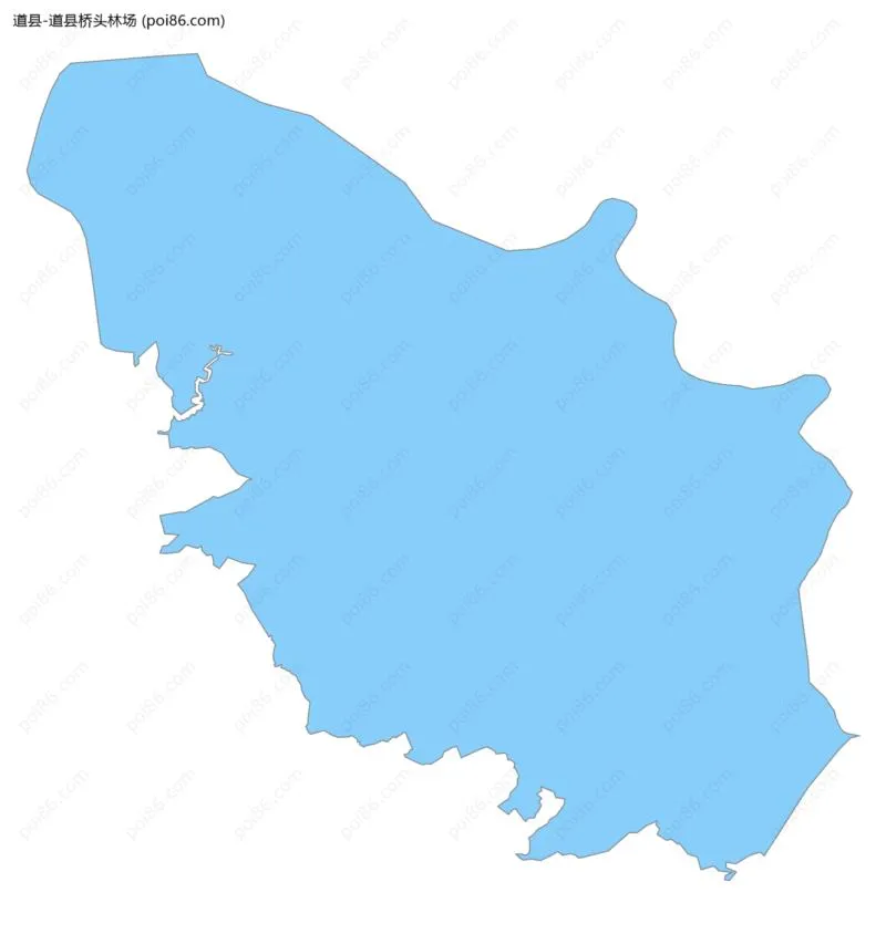 道县桥头林场边界地图