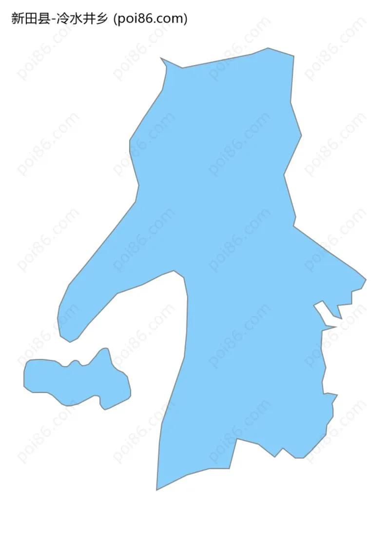 冷水井乡边界地图