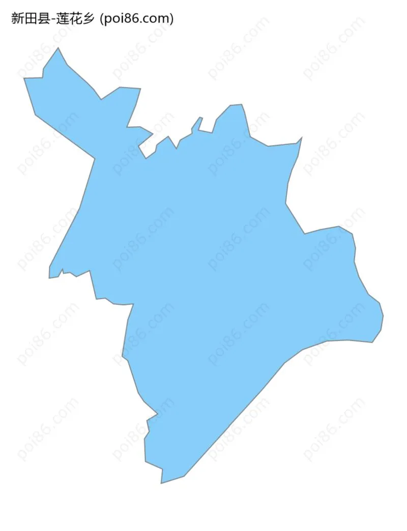 莲花乡边界地图