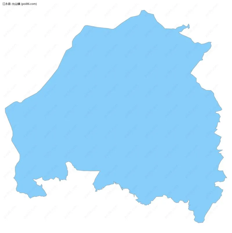 允山镇边界地图