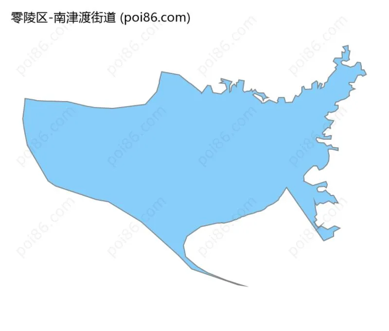 南津渡街道边界地图