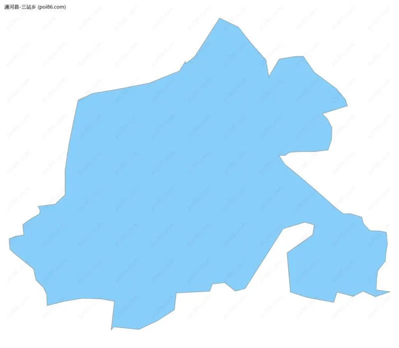 三站乡边界地图