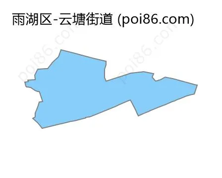 云塘街道边界地图