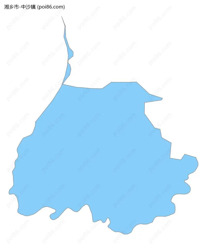 中沙镇边界地图