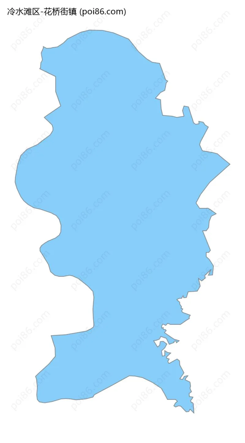 花桥街镇边界地图