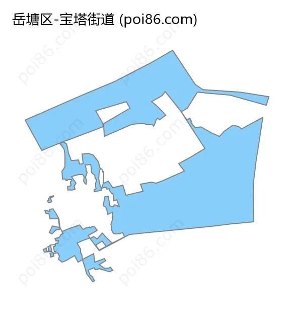 宝塔街道边界地图