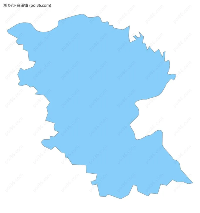 白田镇边界地图