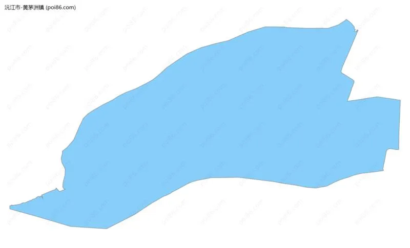 黄茅洲镇边界地图