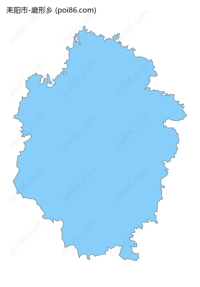 磨形乡边界地图