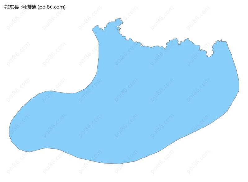 河洲镇边界地图