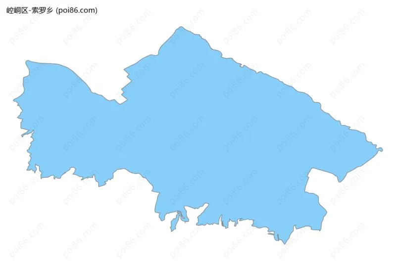 索罗乡边界地图