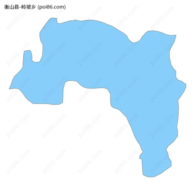 岭坡乡边界地图