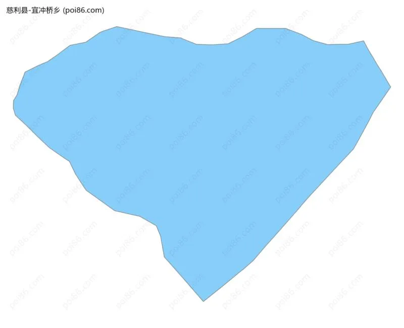 宜冲桥乡边界地图