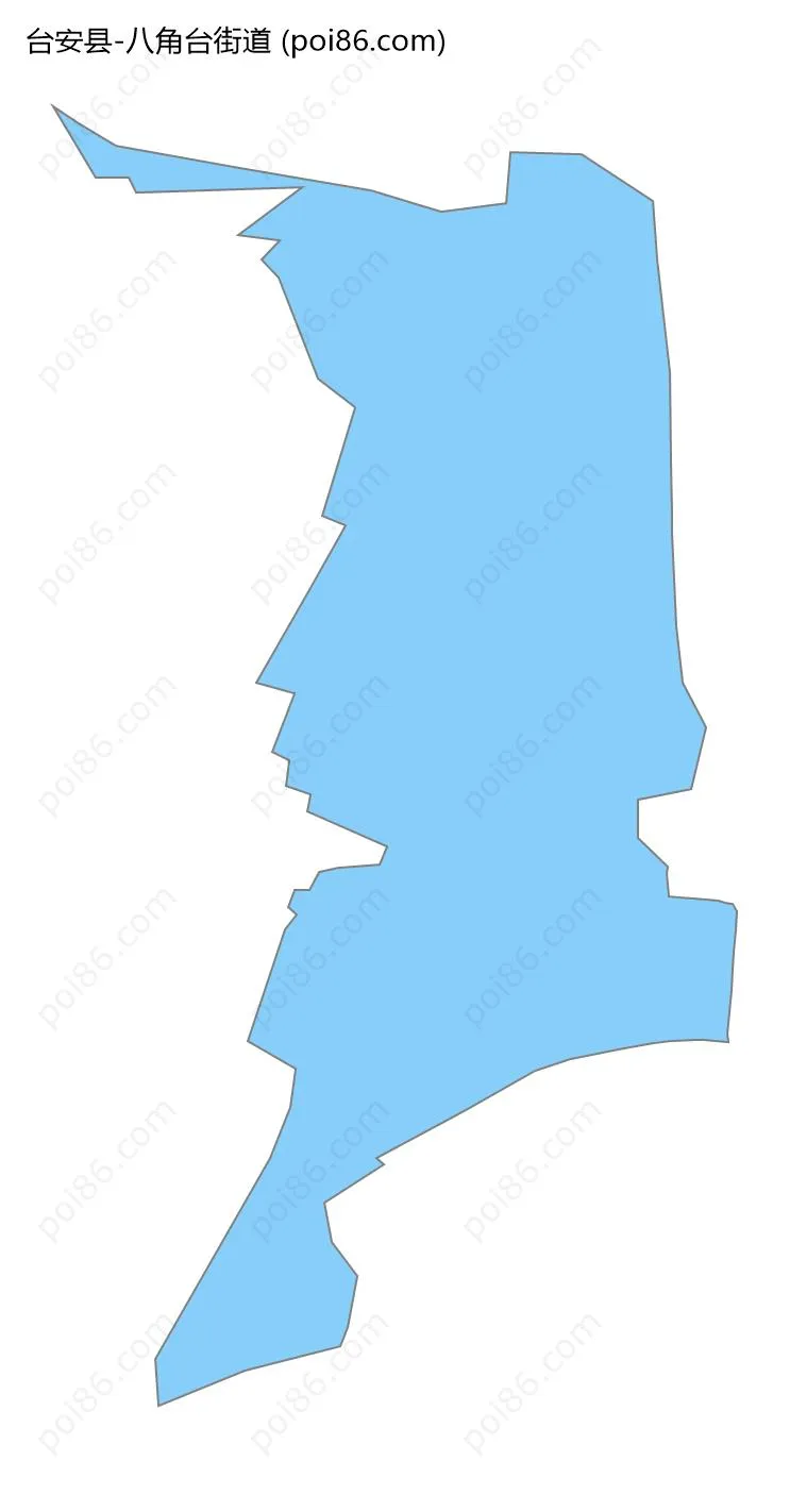 八角台街道边界地图