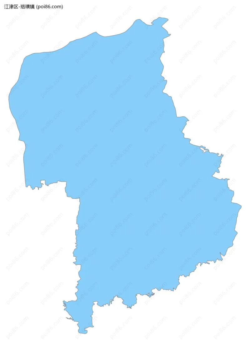 珞璜镇边界地图