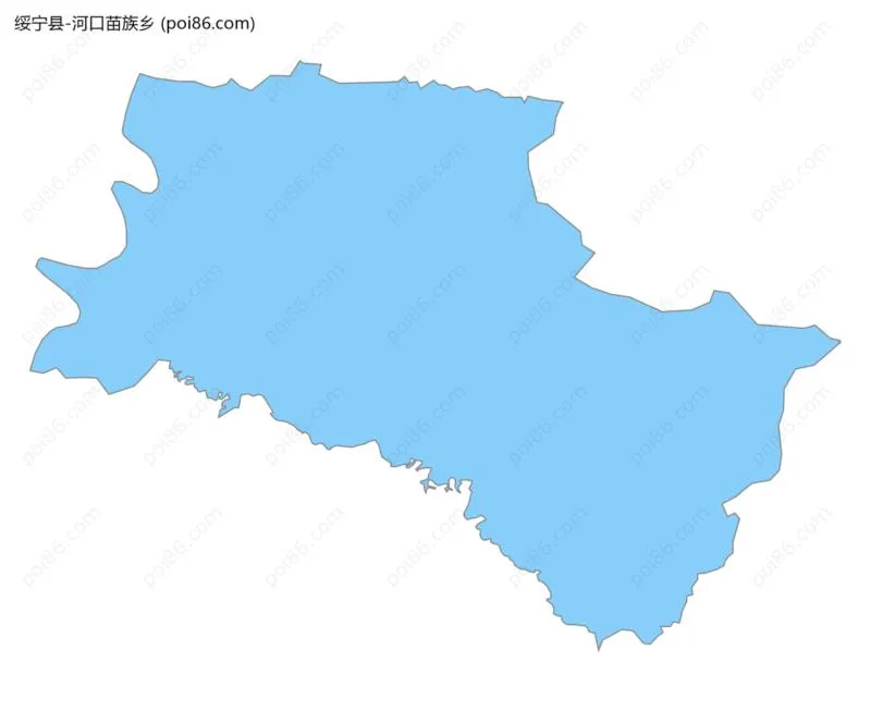 河口苗族乡边界地图