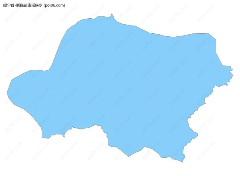 联民苗族瑶族乡边界地图