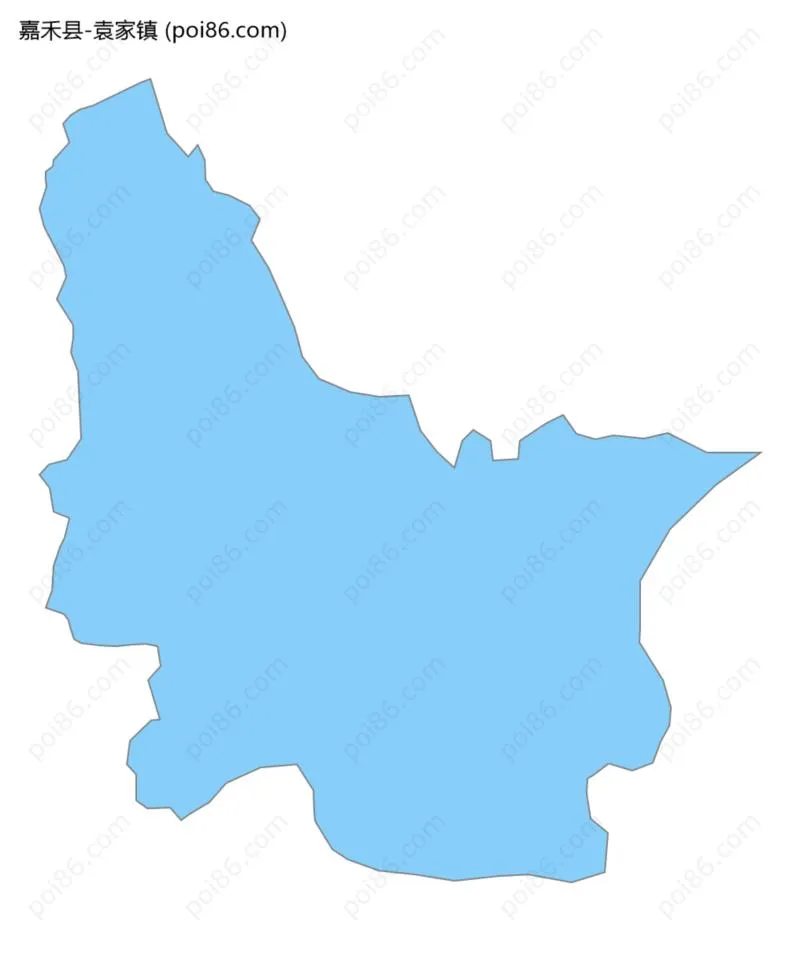 袁家镇边界地图