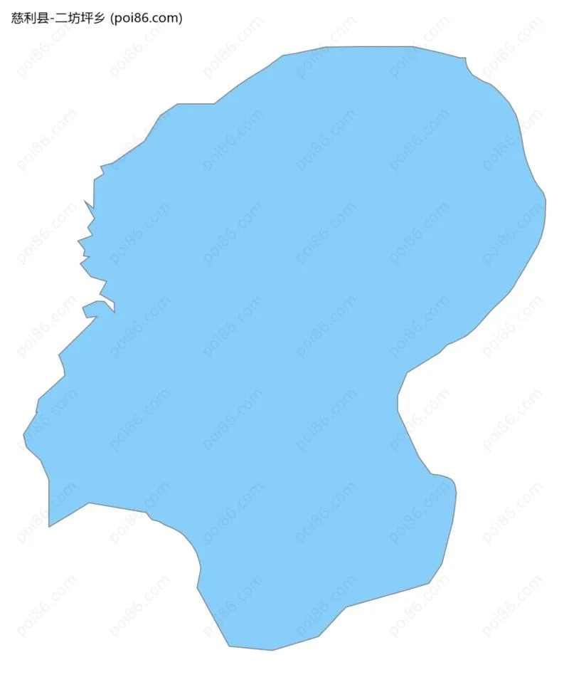 二坊坪乡边界地图