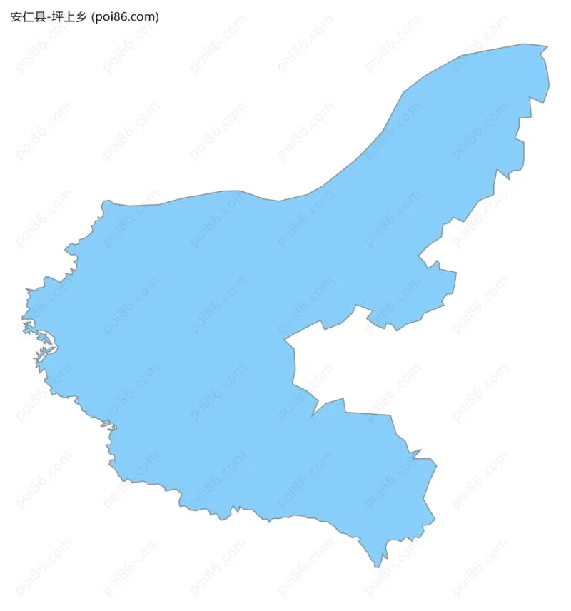 坪上乡边界地图