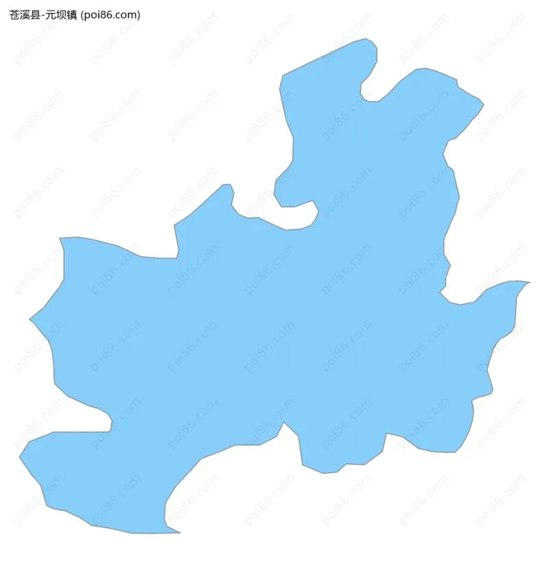 元坝镇边界地图