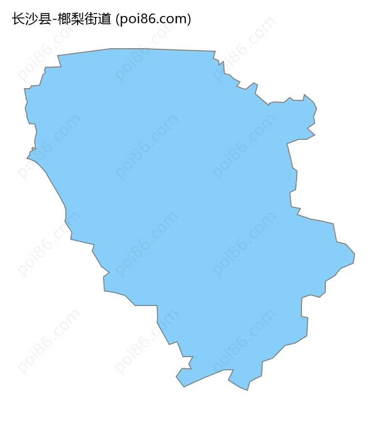 榔梨街道边界地图