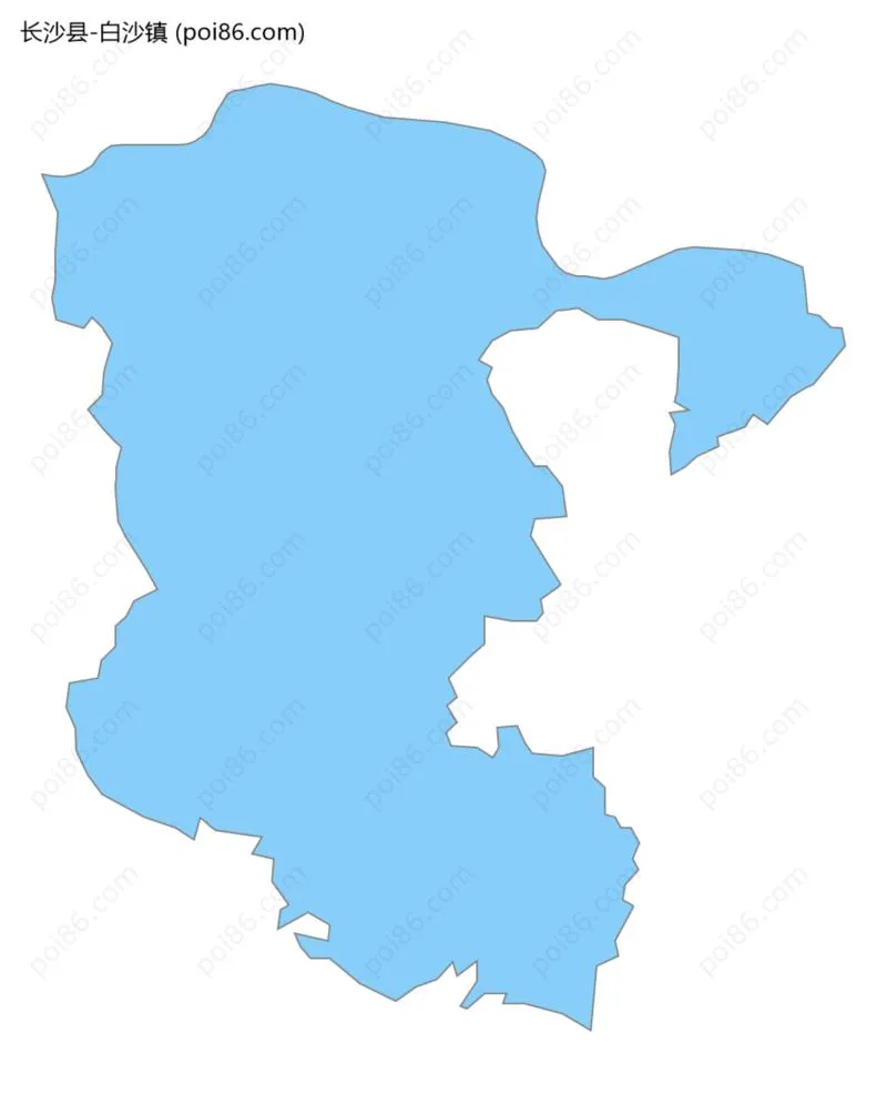 白沙镇边界地图