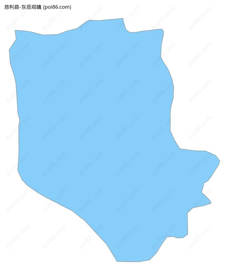 东岳观镇边界地图