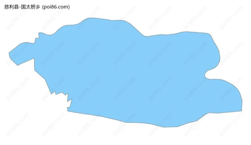 国太桥乡边界地图