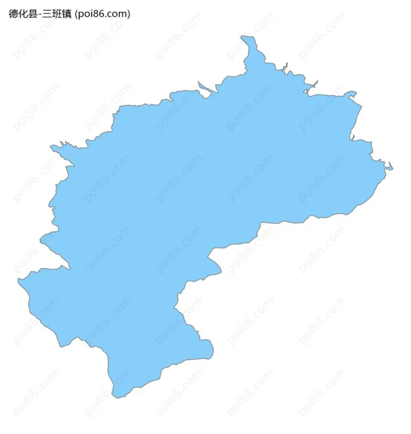 三班镇边界地图